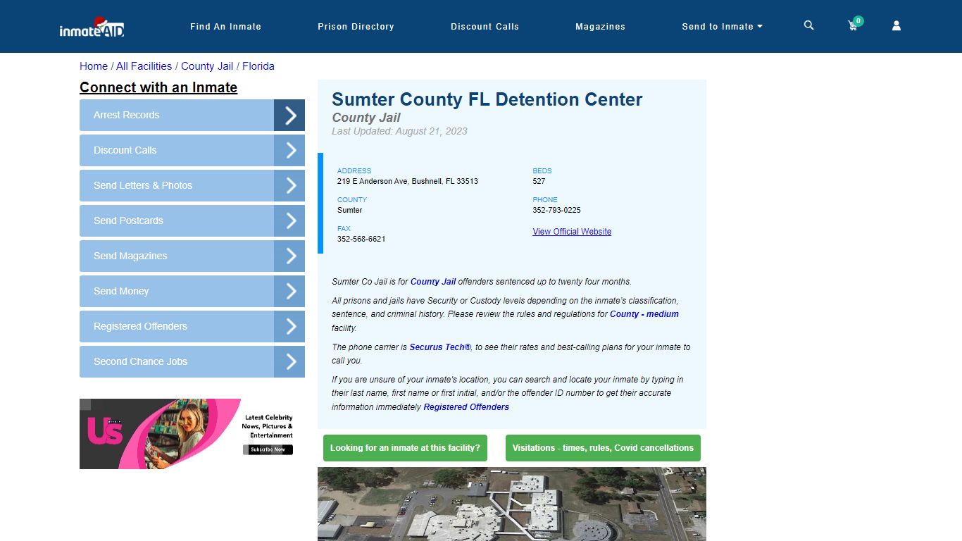 Sumter County FL Detention Center - Inmate Locator - Bushnell, FL